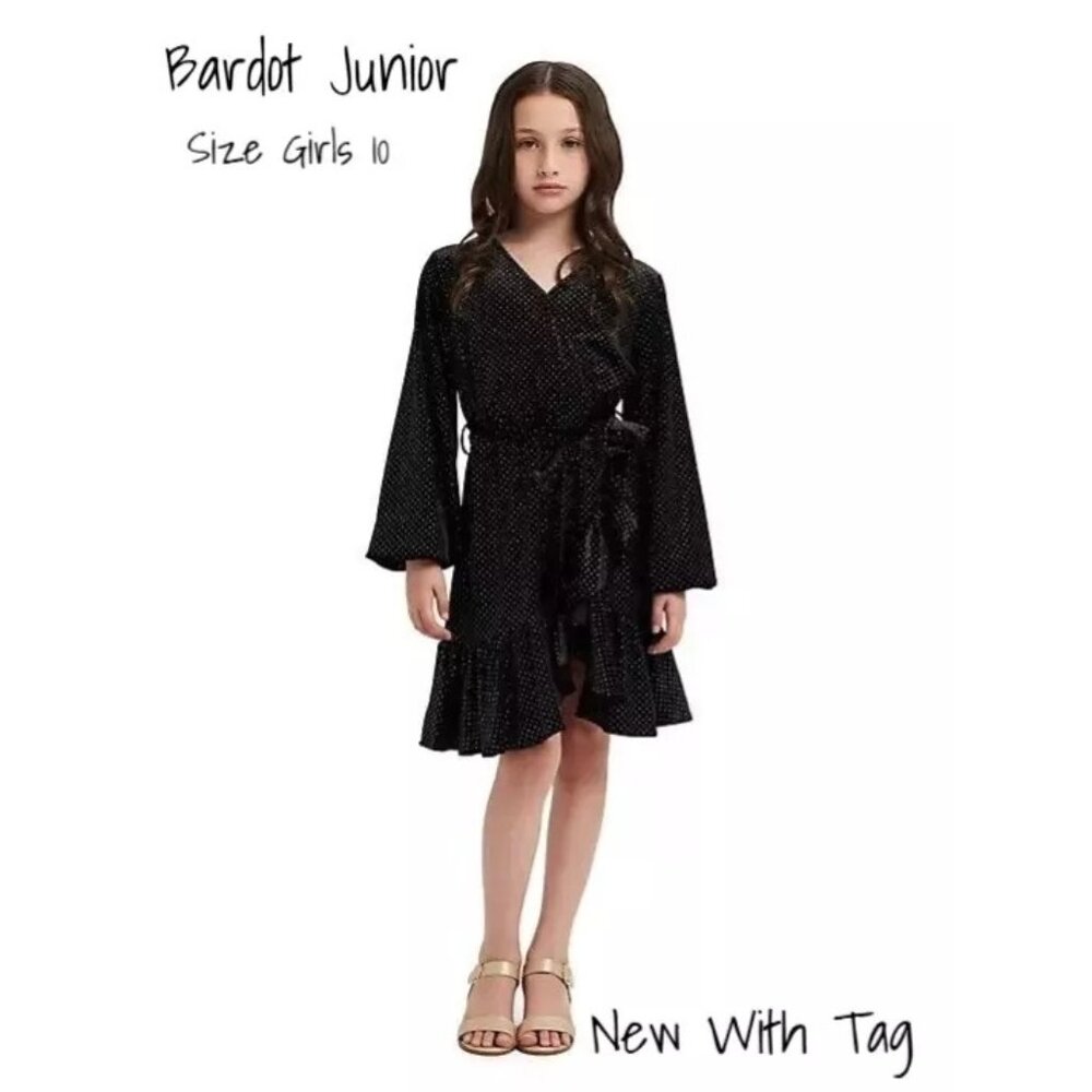 Bardot Junior Girl’s Velour Wrap Dress Size 10 US New With Tag